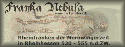 Logo: Franka Nebula - Darstellung von Rheinfranken aus der Merowingerzeit