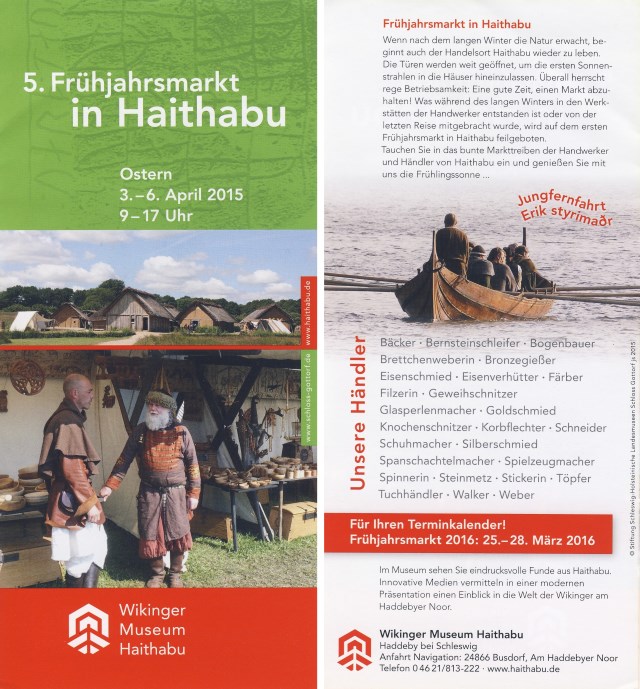 Flyer 5. Frühjahrsmarkt in Haithabu